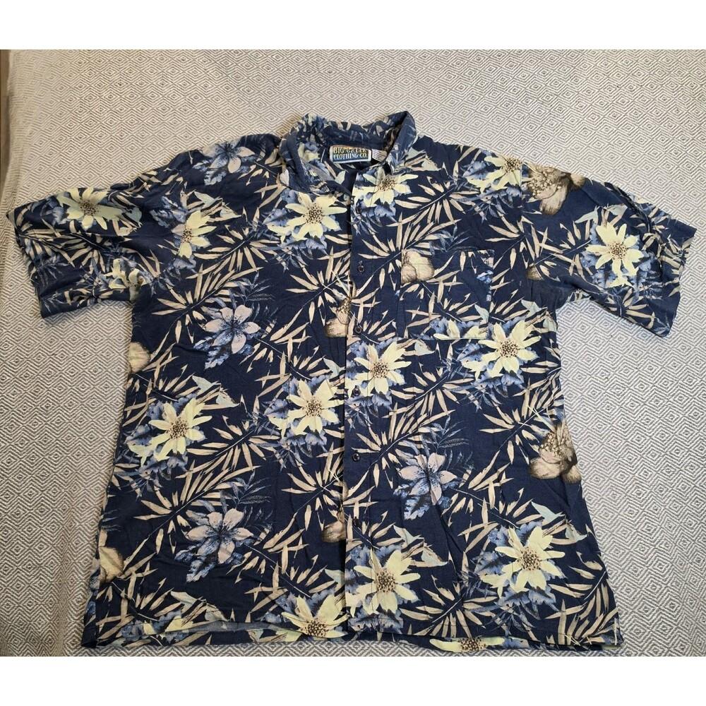 Big Creek Clothing Co Vintage 90s Hawaiian Shirt Men’s XL Tropical Floral